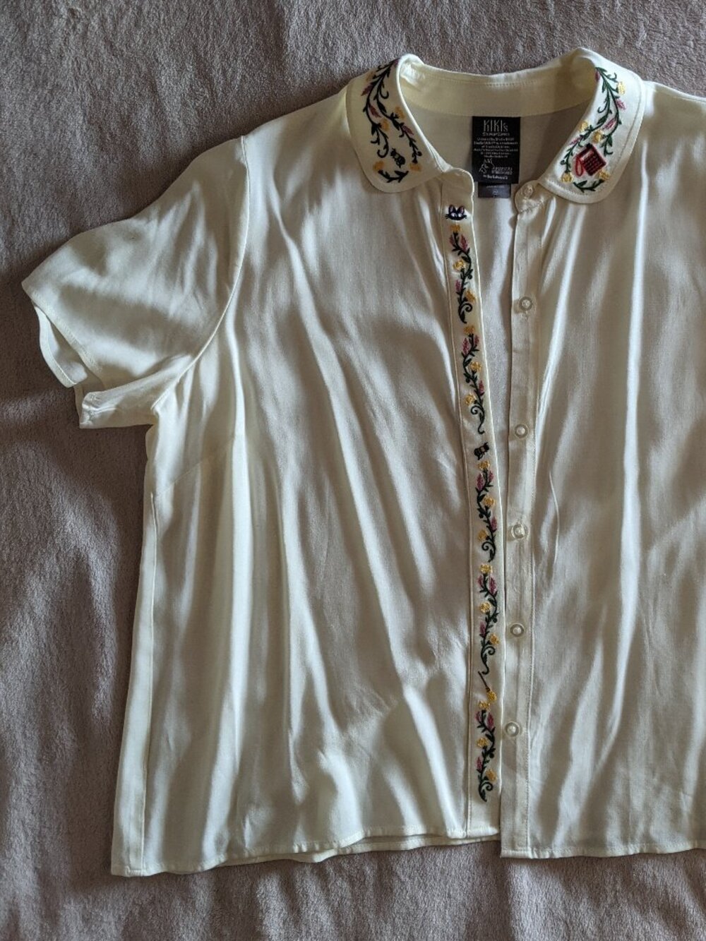 Kiki's Delivery Service Floral Girls Woven Button-Up